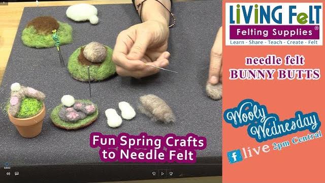 Wooly wednesday 03062019 needle felt bunny butts Wooly wednesday 03062019 needle felt bunny butts