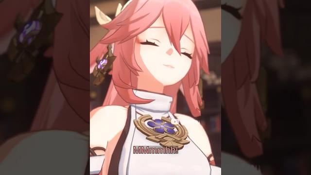 Yae got electrocuted #genshinimpact Yae got electrocuted #genshinimpact