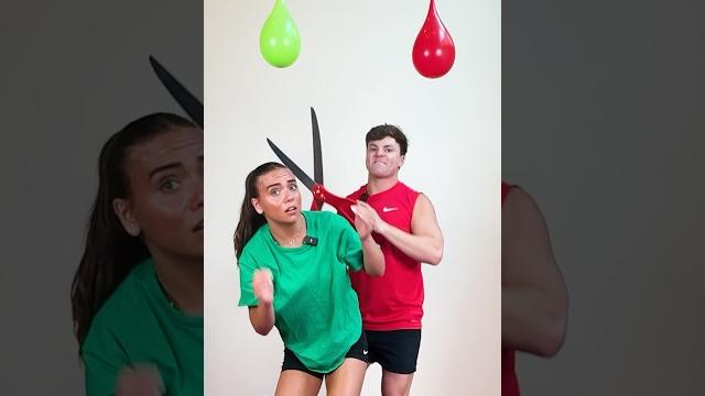 Gymnastics challenge! loser gets wet Gymnastics challenge! loser gets wet