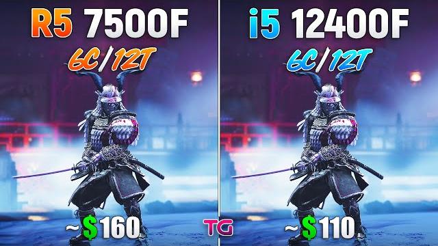 Ryzen 5 7500f vs core i5 12400f - test in 10 games Ryzen 5 7500f vs core i5 12400f - test in 10 games