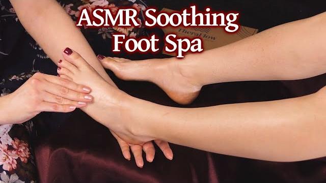 Asmr foot spa soothing massage w/ whispers, lotion, theraflow massager, foot pain relief, feet Asmr foot spa soothing massage w/ whispers, lotion, theraflow massager, foot pain relief, feet