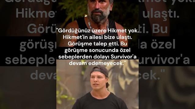 Hikmet neden ayrıldı #survivor #survivortürkiye Hikmet neden ayrıldı #survivor #survivortürkiye