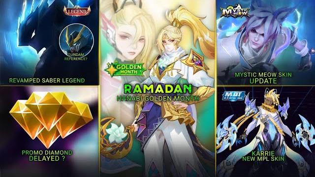 Ramadan hanabi, revamped saber legend, promo dm delayed, karrie mpl, mystic meow - mobile legends Ramadan hanabi, revamped saber legend, promo dm delayed, karrie mpl, mystic meow - mobile legends