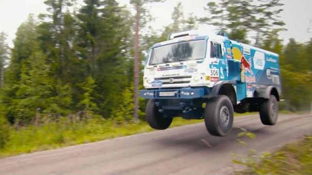 Kamaz t4 dakar truck chases a volkswagen polo r wrc Kamaz t4 dakar truck chases a volkswagen polo r wrc