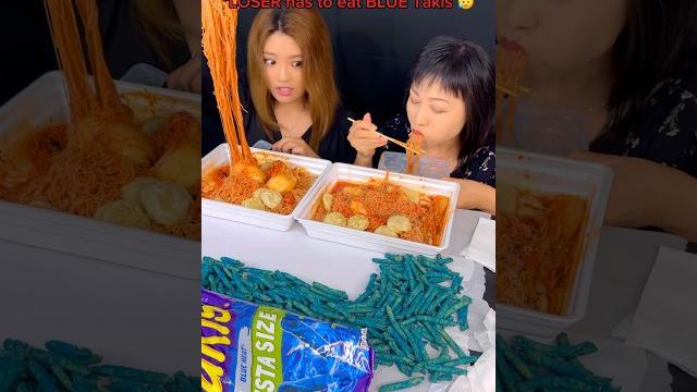 10x spicy kimchi noodle race! #food #eating #mukbang 10x spicy kimchi noodle race! #food #eating #mukbang