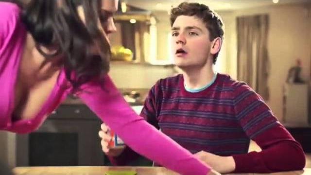 Mom shows of her new push up bra to her son's friends Mom shows of her new push up bra to her son's friends