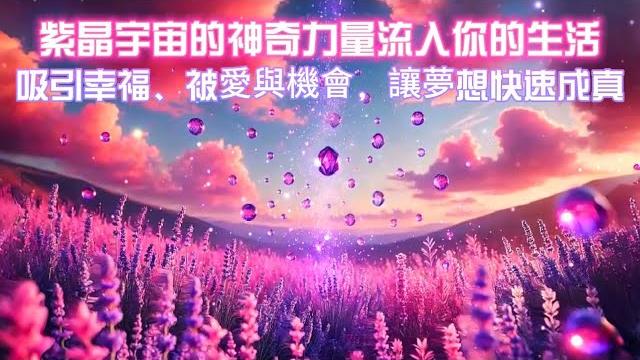 紫晶宇宙的神奇力量流入你的生活|吸引幸福、被愛與機會|讓夢想快速成真|正念吸引力法則調頻能量音樂 紫晶宇宙的神奇力量流入你的生活|吸引幸福、被愛與機會|讓夢想快速成真|正念吸引力法則調頻能量音樂