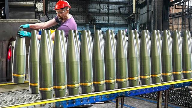 Inside massive us factory producing powerful artillery shell from scratch - production line Inside massive us factory producing powerful artillery shell from scratch - production line