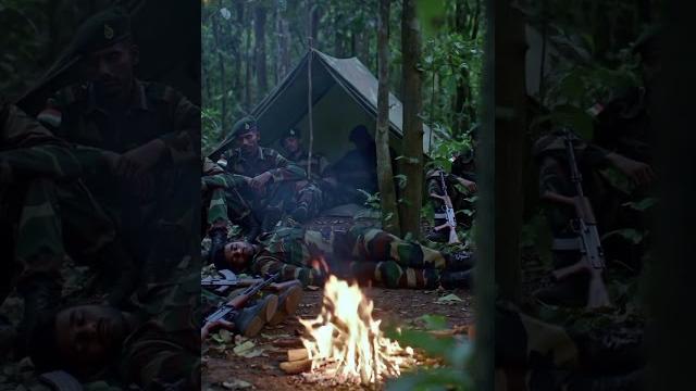 Indianarmy soldiers resting after patrol peaceful cinematic forest scene in 8k#indianarmy#armyshorts Indianarmy soldiers resting after patrol peaceful cinematic forest scene in 8k#indianarmy#armyshorts