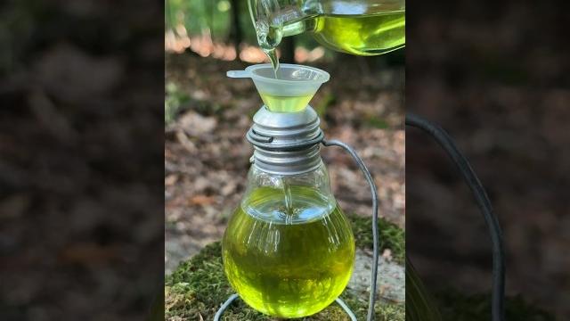 Survival skills make an oil lamp with your own hands. #survival #outdoors #camping #lifehacks Survival skills make an oil lamp with your own hands. #survival #outdoors #camping #lifehacks