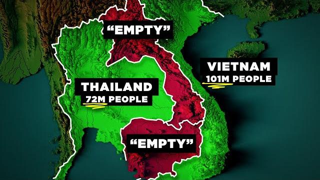 Why cambodia & laos are absurdly empty Why cambodia & laos are absurdly empty