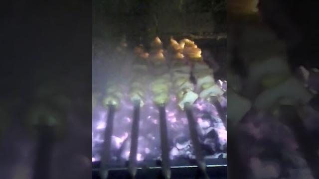 Шашлык, картошка с курдюком на мангале Шашлык, картошка с курдюком на мангале