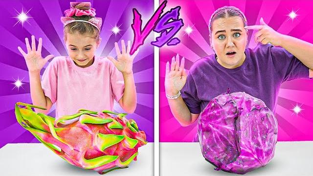 Ruby and bonnie pink vs purple color challenge Ruby and bonnie pink vs purple color challenge