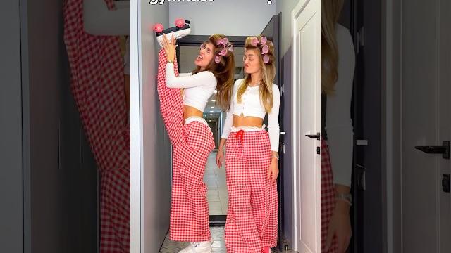 Omg who is more flexible?️ milana or diana?️ #shorts #short Omg who is more flexible?️ milana or diana?️ #shorts #short