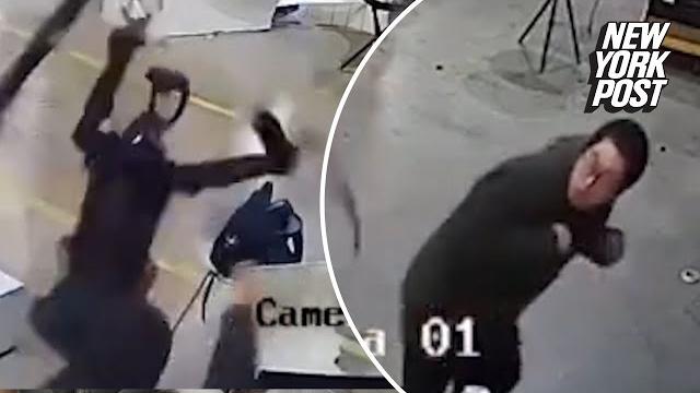 Humanoid robot attacks workers on factory floor Humanoid robot attacks workers on factory floor