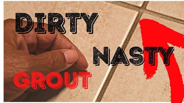 Dirty grout whitened in 15 seconds Dirty grout whitened in 15 seconds