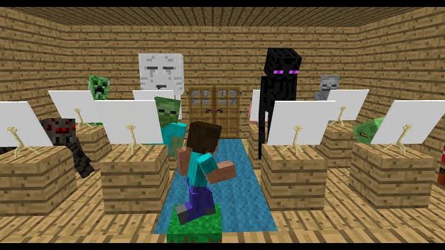 Monster school: drawing - minecraft animation Monster school: drawing - minecraft animation
