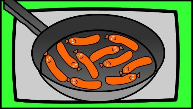 Ten fat sausages sizzling in a pan - nursery rhymes Ten fat sausages sizzling in a pan - nursery rhymes
