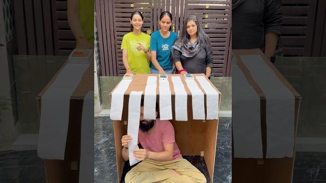 Pulling the toilet paper challenge who saved the phone? #familygames #familychallenge Pulling the toilet paper challenge who saved the phone? #familygames #familychallenge