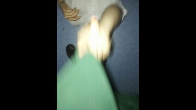 Looking up skirt prank Looking up skirt prank