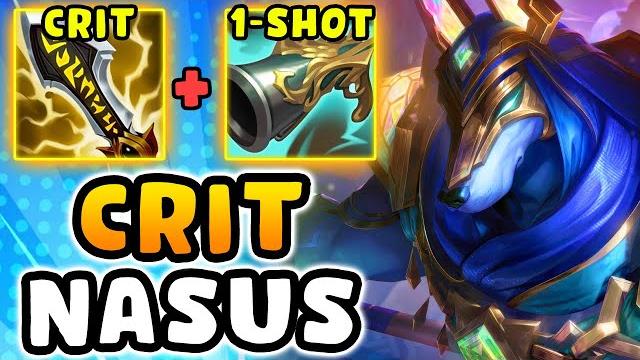 I built full crit on nasus jungle (one q = 1 kill) I built full crit on nasus jungle (one q = 1 kill)
