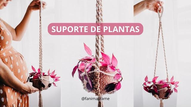 Suporte de plantas em macramê passo a passo Suporte de plantas em macramê passo a passo