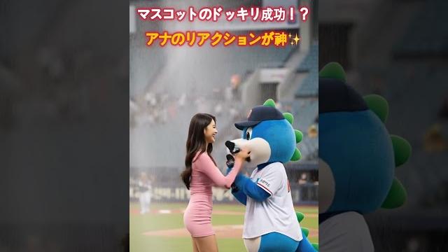マスコットのドッキリ成功!?アナのリアクションが神 マスコットのドッキリ成功!?アナのリアクションが神