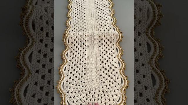 Trilho de mesa de crochê passo a passo #crochet Trilho de mesa de crochê passo a passo #crochet