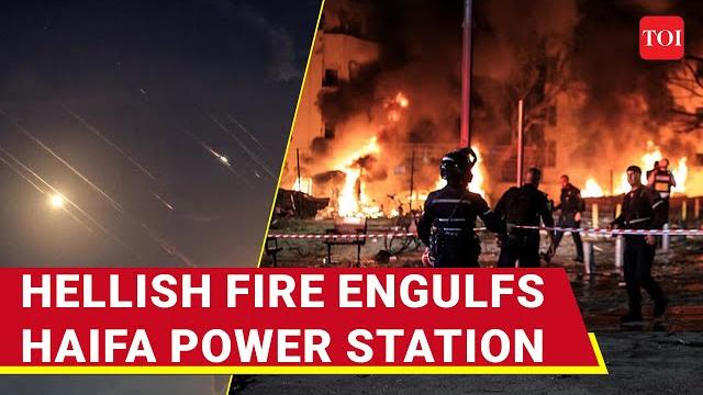 On cam: iran’s ballistic missiles smash into haifa port triggering raging fire, blackouts | watch On cam: iran’s ballistic missiles smash into haifa port triggering raging fire, blackouts | watch