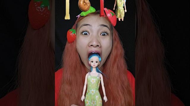Princess candy, chocolate candy, rescue dog candy, doll candy #funny #mukbanging #shorts Princess candy, chocolate candy, rescue dog candy, doll candy #funny #mukbanging #shorts