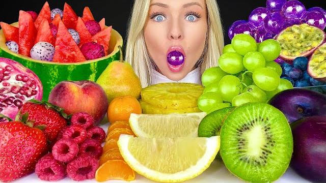 Asmr exotic fruits mukbang, passion fruit, plum, red dragonfruit, pomegranate, raspberry, peaches 먹방 Asmr exotic fruits mukbang, passion fruit, plum, red dragonfruit, pomegranate, raspberry, peaches 먹방