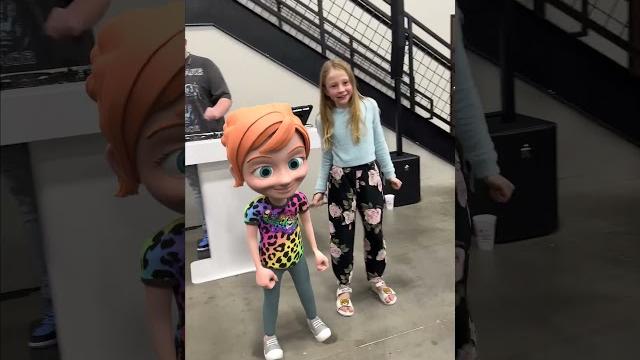 Cartoon adley & like nastya dance party at vidsummit!! #aforadley Cartoon adley & like nastya dance party at vidsummit!! #aforadley