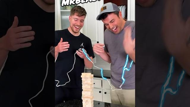 Mrbeast vs electric shock jenga Mrbeast vs electric shock jenga