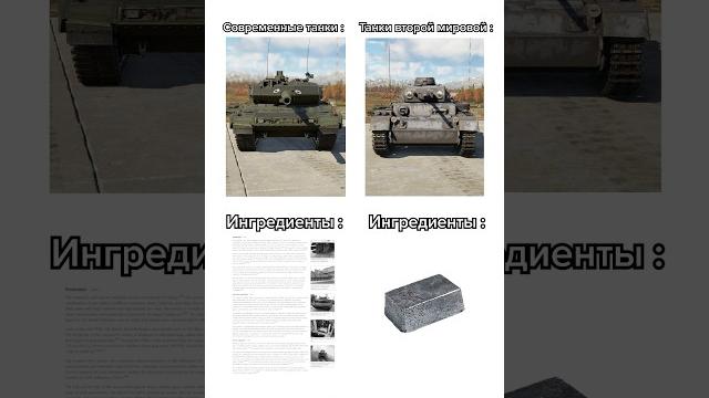 Ингредиенты танков Ингредиенты танков