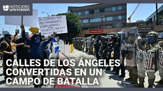 Máxima tensión en los ángeles por despliegue de tropas de la guardia nacional tras arrestos de ice Máxima tensión en los ángeles por despliegue de tropas de la guardia nacional tras arrestos de ice