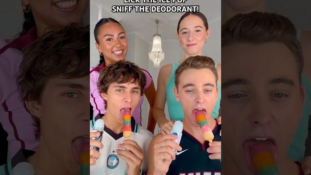 Wait for it! ice pop vs deodorant challenge! #shorts Wait for it! ice pop vs deodorant challenge! #shorts