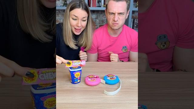 Chewy gummies eating challenge with my boyfriend Chewy gummies eating challenge with my boyfriend