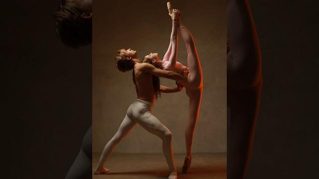 Model poses for photoshoot ballet. models alina and ivan Model poses for photoshoot ballet. models alina and ivan