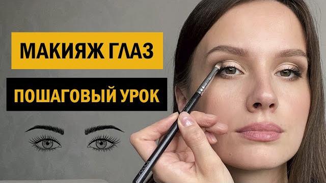 Базовое нанесение теней. макияж глаз Базовое нанесение теней. макияж глаз