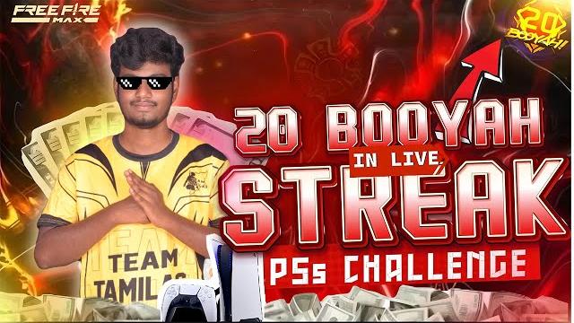 20 streak booyah challenge || grandmaster rank push #freefirelive #tamilive #narikoottamgamerz 20 streak booyah challenge || grandmaster rank push #freefirelive #tamilive #narikoottamgamerz