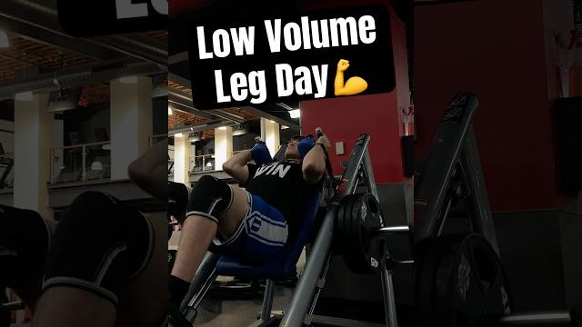 Low volume leg day #fitness Low volume leg day #fitness