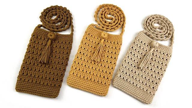 Easy crochet phone bag tutorial | chenda diy Easy crochet phone bag tutorial | chenda diy