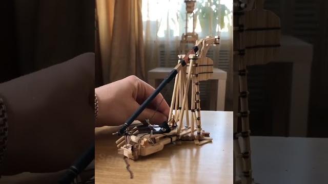 Mini trebuchet test part 1 #trebuchet #shorts #viral Mini trebuchet test part 1 #trebuchet #shorts #viral