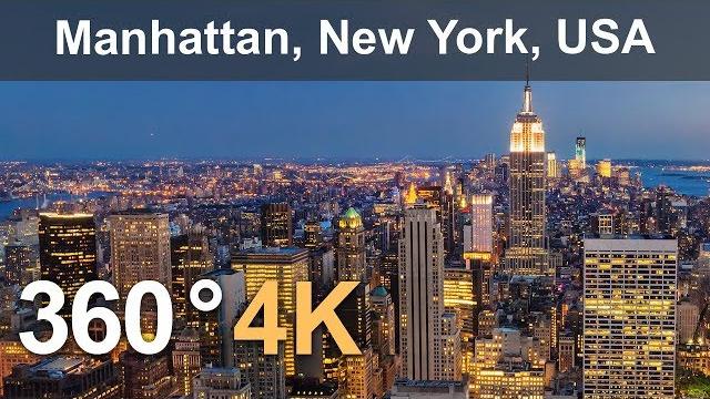 360° video, manhattan, new york, usa, 4k aerial video 360° video, manhattan, new york, usa, 4k aerial video