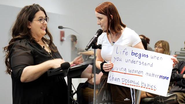 Pro-choicer defeated by simple logic - kristan hawkins Pro-choicer defeated by simple logic - kristan hawkins