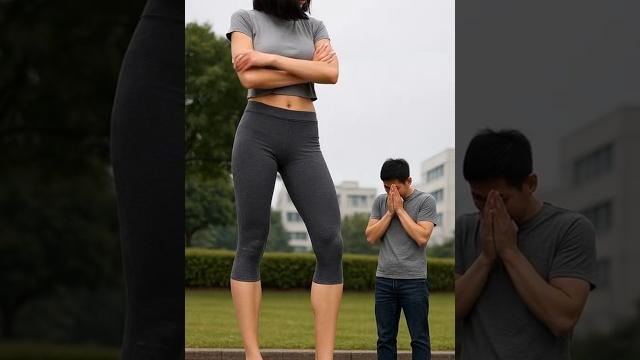 Watch short girl transform into tall girl, and she torn her shoes #tallgirl #tallwoman #giantess Watch short girl transform into tall girl, and she torn her shoes #tallgirl #tallwoman #giantess
