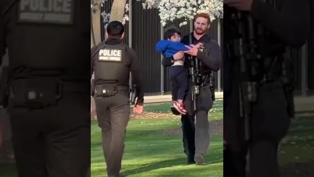 Toddler slips through white house fence Toddler slips through white house fence