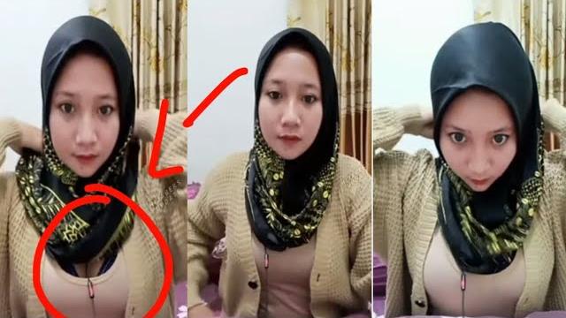 Cewe berhijab live bikin tegang.! Cewe berhijab live bikin tegang.!