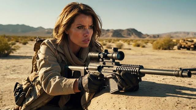 2024 action movie:female sniper lurks in the desert and engages in a firefight with the enemy 2024 action movie:female sniper lurks in the desert and engages in a firefight with the enemy