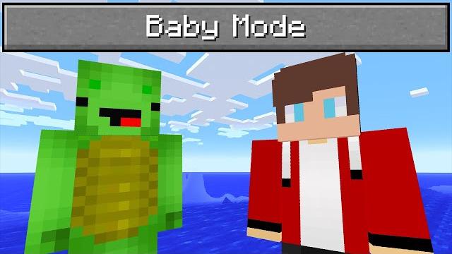 "baby mode" difficulty is very funny - minecraft "baby mode" difficulty is very funny - minecraft